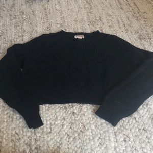 Black crop sweater